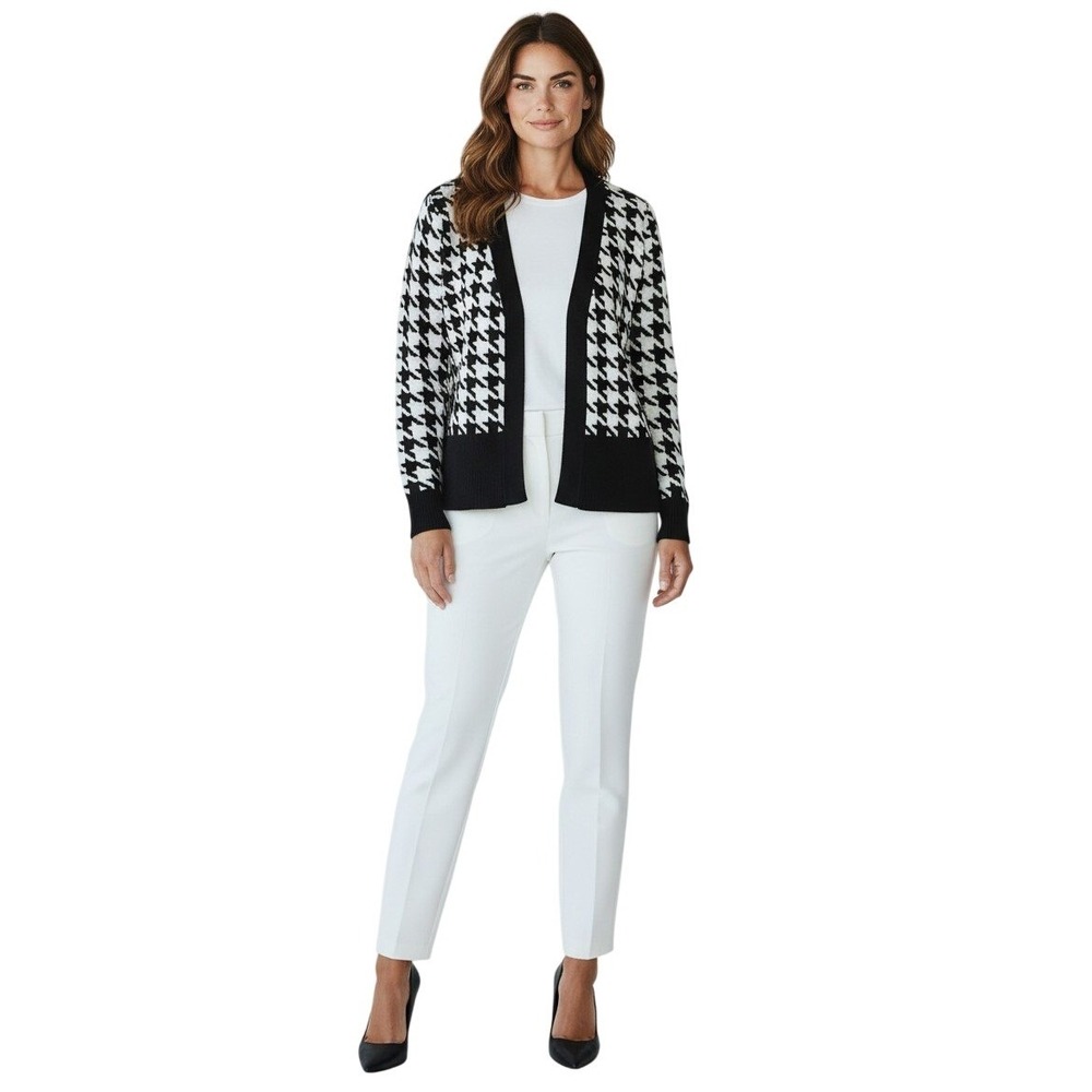 Philosophy Republic Clothing Houndstooth Cardi V-Neck Snap Close - Women's S NWT